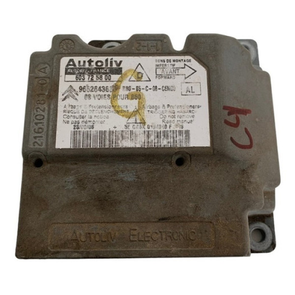 Modulo Airbag C4 Vtr 2008 9662643680 Nao Acionado 5031