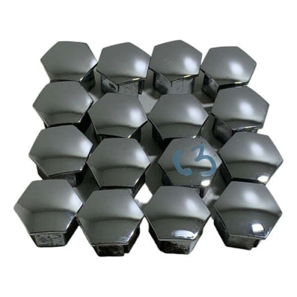 Jogo 16 Capa Cromada Parafuso De Roda C3 2016 Original 6455